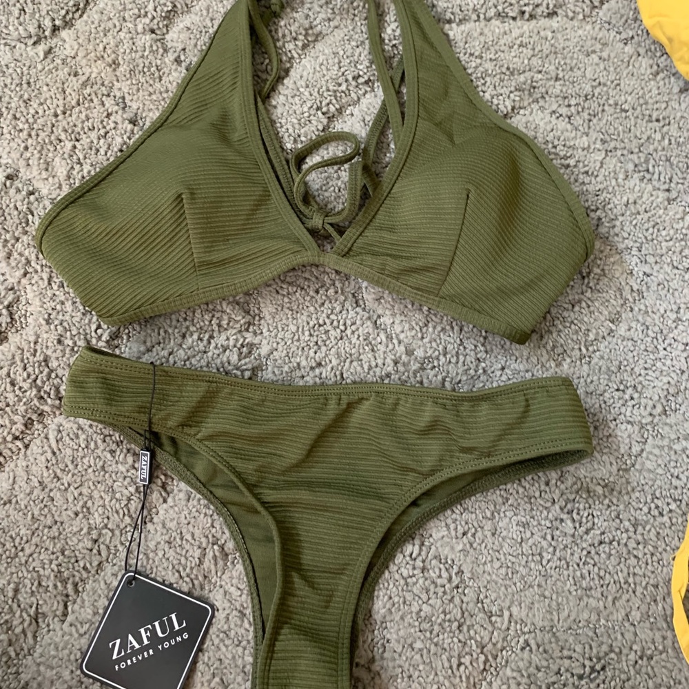 Army green bikini